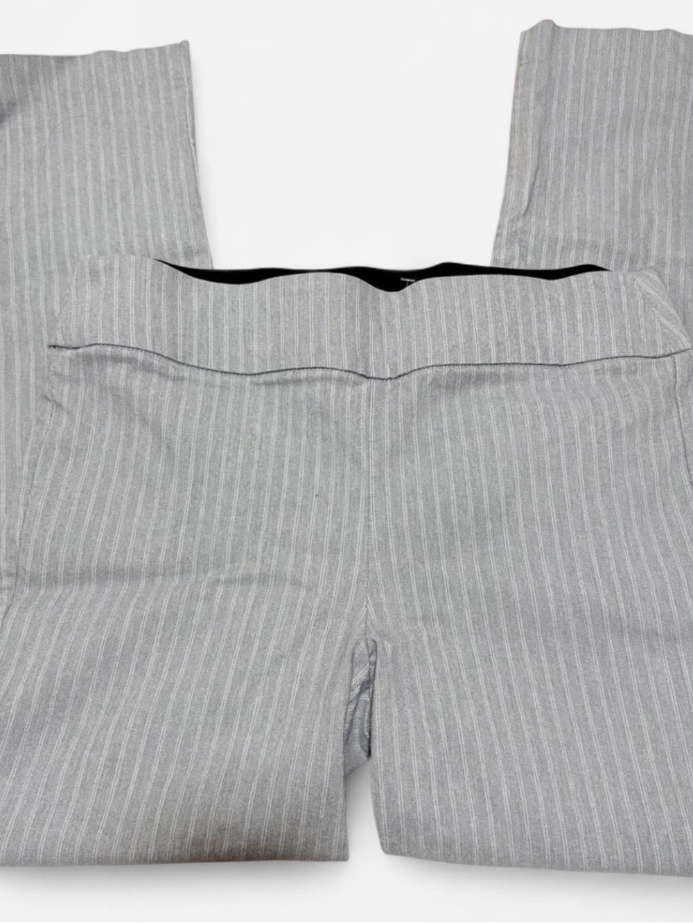 Gray Pinstripe Women's Capris